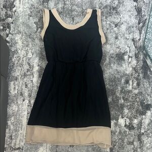 Enfocus Studio Black and Cream Mini Dress